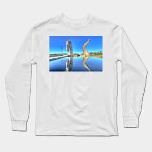 the Kelpies , Helix Park , the Kelpies are the largest equine sculptures in the world Long Sleeve T-Shirt